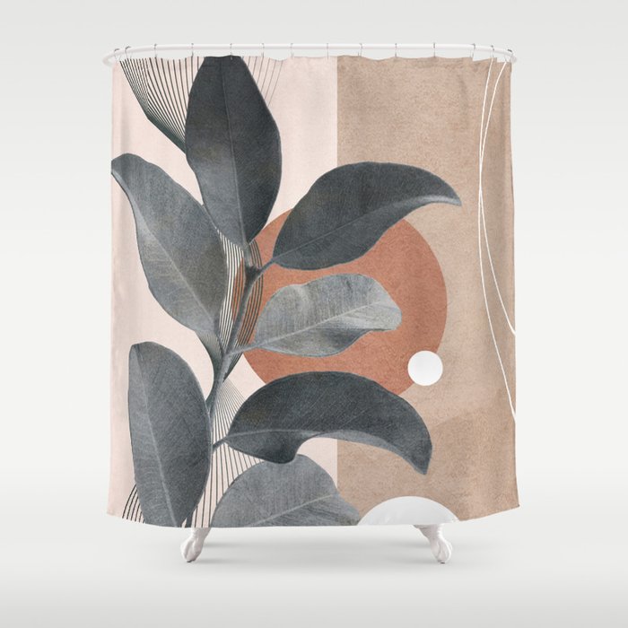 Plant Life Design 02 Shower Curtain Gallery Image 1