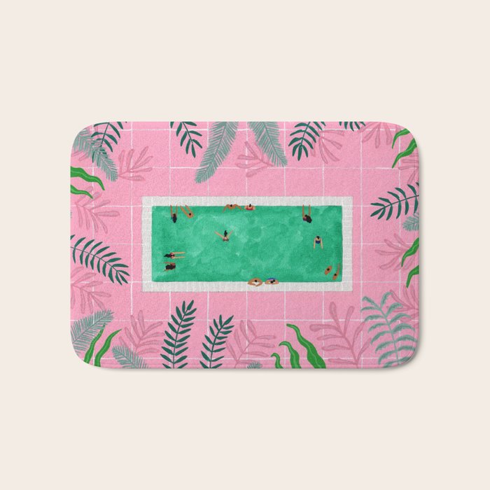 Pink riad pool Bath Mat Gallery Image 1