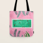 Pink riad pool Tote Bag Gallery Image 1