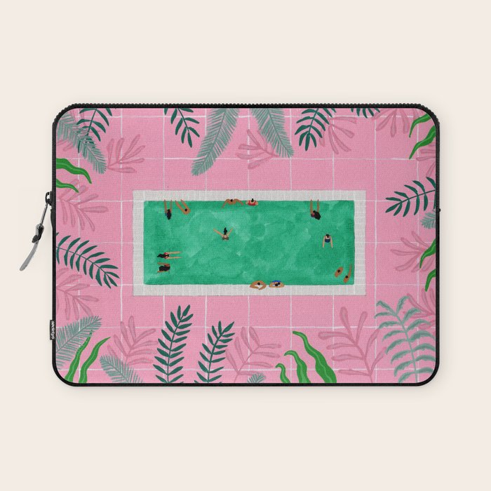 Pink riad pool Laptop Sleeve Gallery Image 1