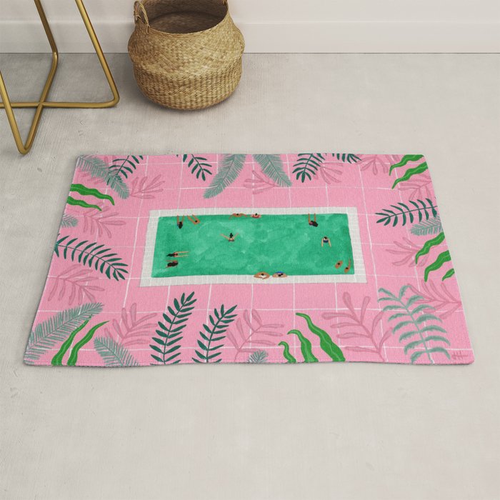 Pink riad pool Rug Gallery Image 1
