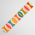 Mid Century Modern Colorful Hourglass Abstract Pattern Table Runner Gallery Image 3