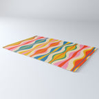 Mid Century Modern Colorful Hourglass Abstract Pattern Rug Gallery Image 3