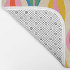Mid Century Modern Colorful Hourglass Abstract Pattern Bath Mat Gallery Image 2