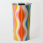 Mid Century Modern Colorful Hourglass Abstract Pattern Travel Mug Gallery Image 1