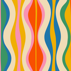Mid Century Modern Colorful Hourglass Abstract Pattern Coffee Mug Gallery Image 2
