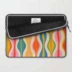 Mid Century Modern Colorful Hourglass Abstract Pattern Laptop Sleeve Gallery Image 2