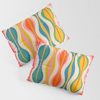Mid Century Modern Colorful Hourglass Abstract Pattern Pillow Sham Gallery Image 3