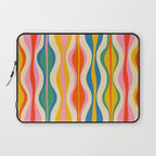 Mid Century Modern Colorful Hourglass Abstract Pattern Laptop Sleeve Gallery Image 1