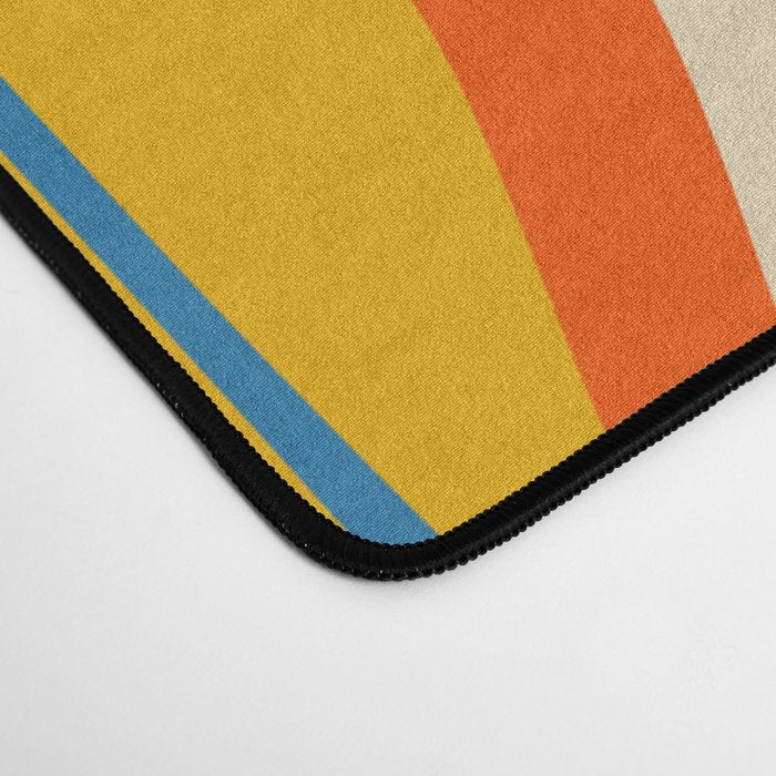 Mid Century Modern Colorful Hourglass Abstract Pattern Desk Mat Gallery Image 4