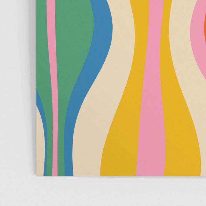 Mid Century Modern Colorful Hourglass Abstract Pattern Poster Gallery Image 3