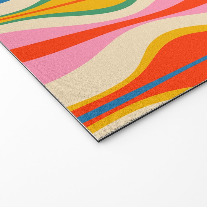 Mid Century Modern Colorful Hourglass Abstract Pattern Welcome Mat Gallery Image 2