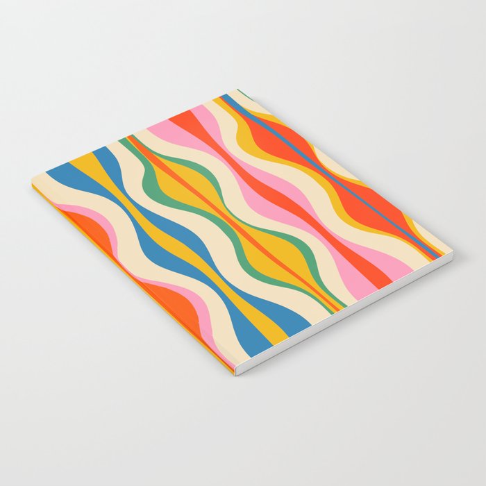 Mid Century Modern Colorful Hourglass Abstract Pattern Notebook Gallery Image 1