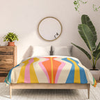 Mid Century Modern Colorful Hourglass Abstract Pattern Comforter Gallery Image 3