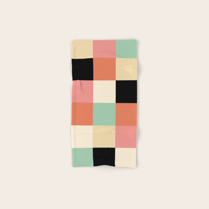 Bold Retro Checks Pattern - Large XXXIV Bath Towel Gallery Image 1