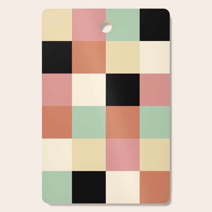 Bold Retro Checks Pattern - Large XXXIV Cutting Board Gallery Image 1