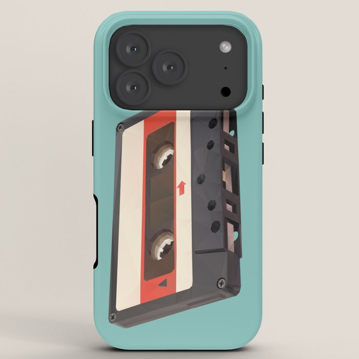 Cassette Tape Polygon Art iPhone Case
