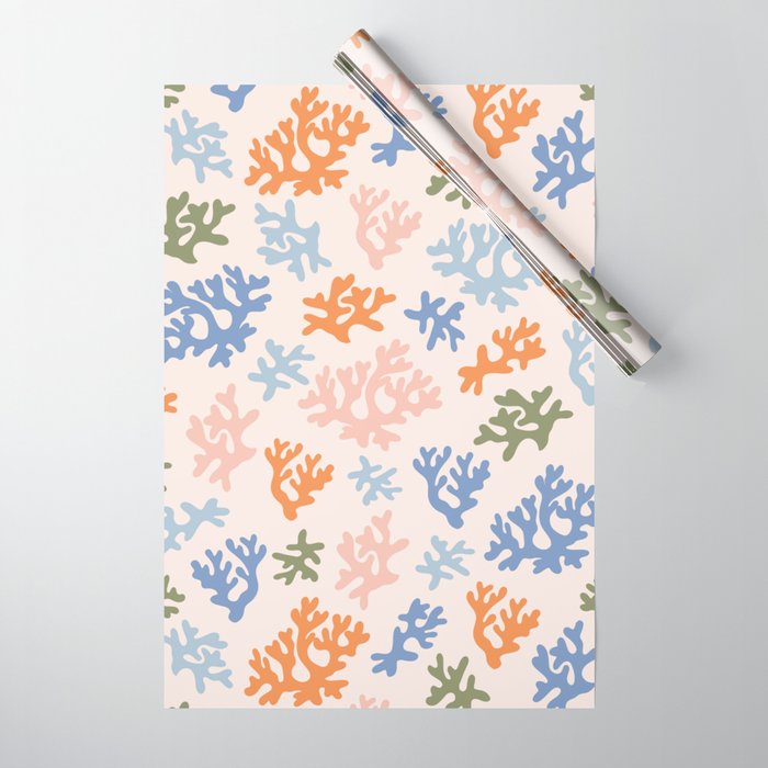 Coral Reef - peach  Wrapping Paper Gallery Image 1