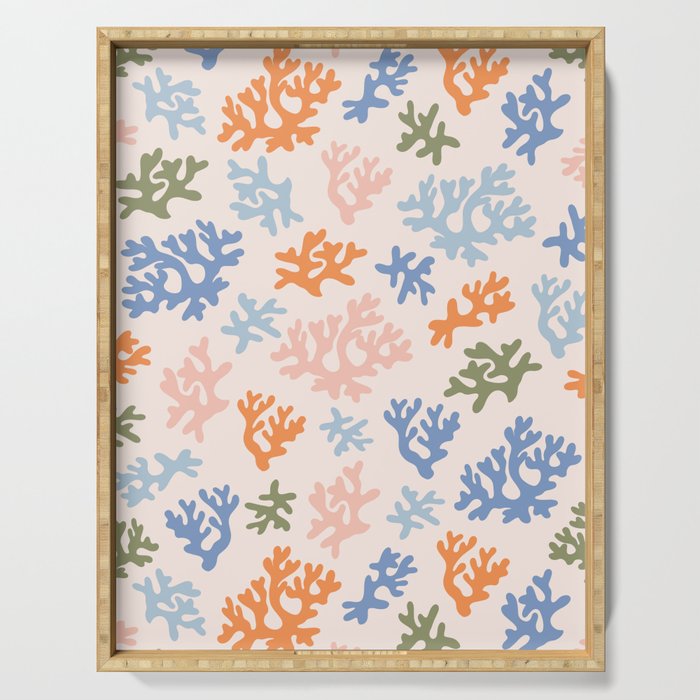 Coral Reef - peach  Serving Tray Gallery Image 1