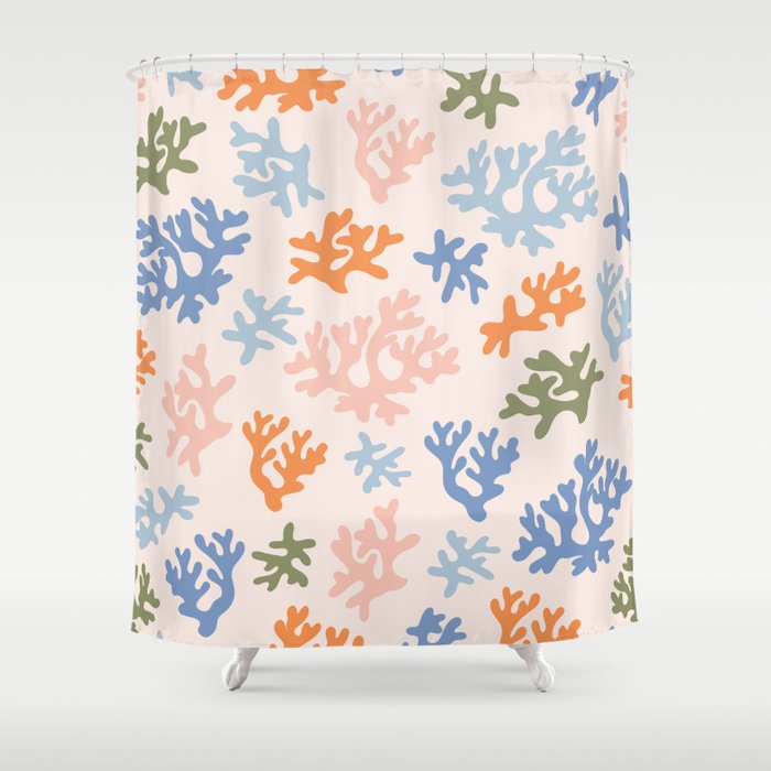 Coral Reef - peach  Shower Curtain Gallery Image 1