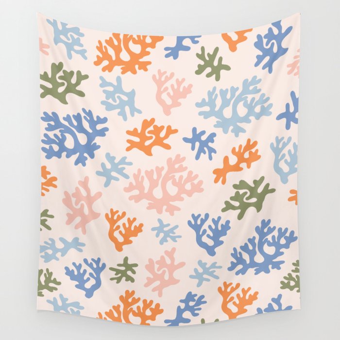 Coral Reef - peach  Wall Tapestry Gallery Image 1
