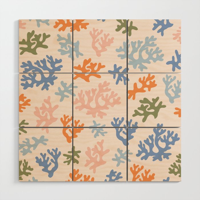 Coral Reef - peach  Wood Wall Art Gallery Image 1