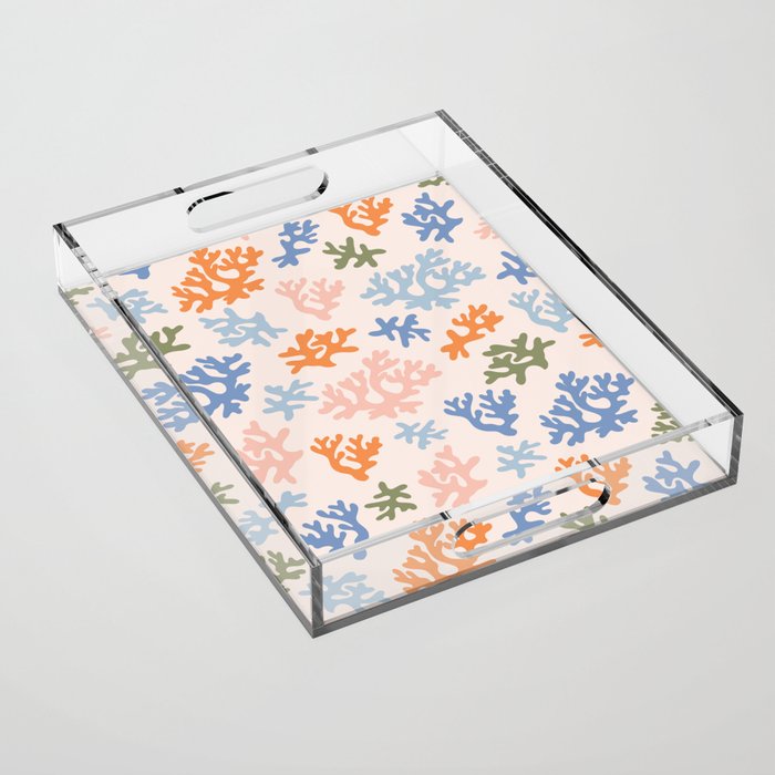 Coral Reef - peach  Acrylic Tray Gallery Image 1