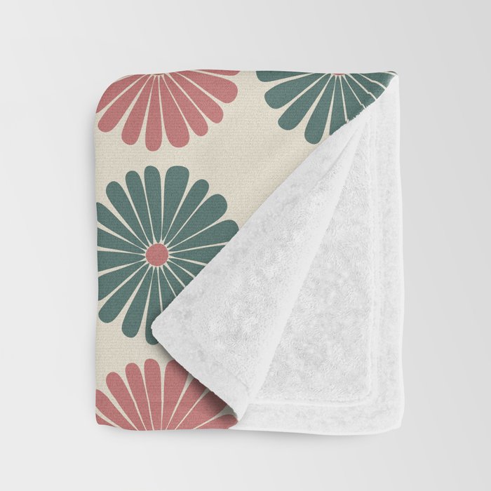 Retro Summer Daisies IX Throw Blanket Gallery Image 3