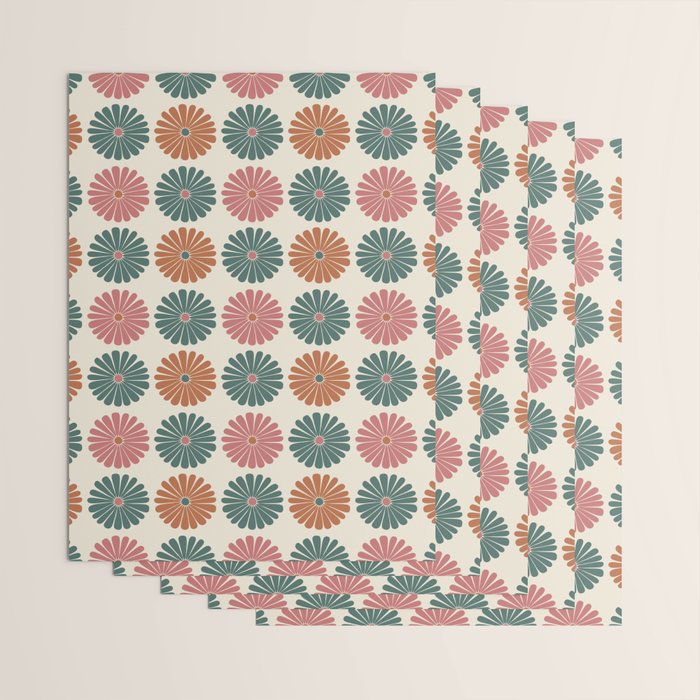 Retro Summer Daisies IX Wrapping Paper Gallery Image 3