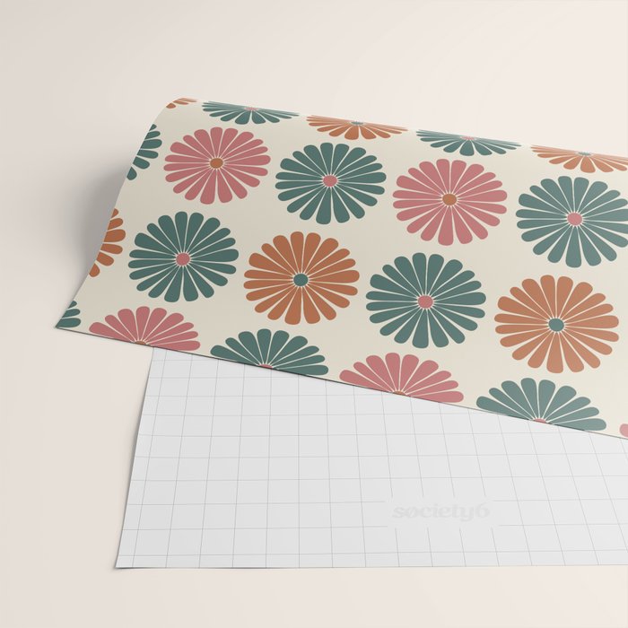 Retro Summer Daisies IX Wrapping Paper Gallery Image 2