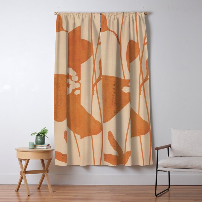 Abstract Minimal Flowers 3 Window Curtain Gallery Image 5