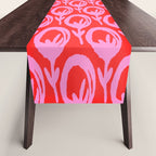 Vibrant Pop Roses Preppy Pink and Red Pattern Table Runner Gallery Image 1