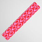 Vibrant Pop Roses Preppy Pink and Red Pattern Table Runner Gallery Image 3