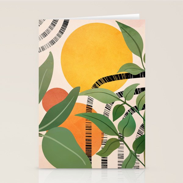 Tropical Garden Leaves 02 Stationery Card Gallery Image 1