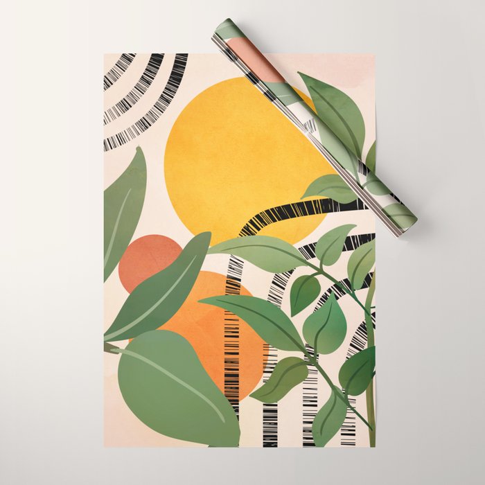 Tropical Garden Leaves 02 Wrapping Paper Gallery Image 1