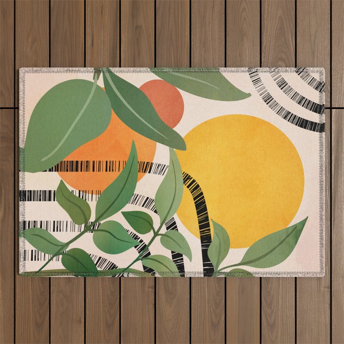 Tropical Garden Leaves 02 Outdoor Rug Gallery Image 1