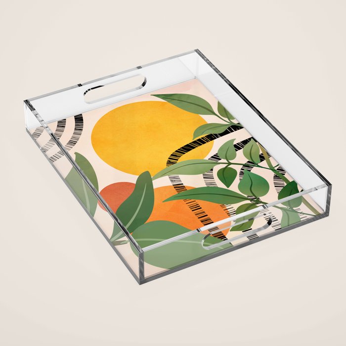 Tropical Garden Leaves 02 Acrylic Tray Gallery Image 1