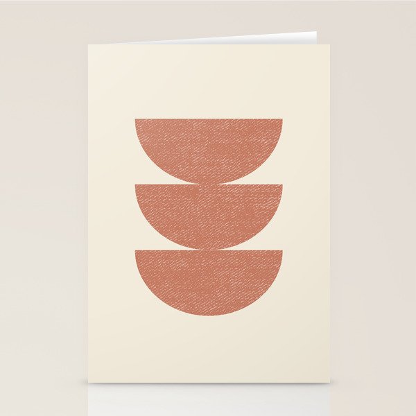 Half Circle 3 - Orange Terra Stationery Card Gallery Image 2