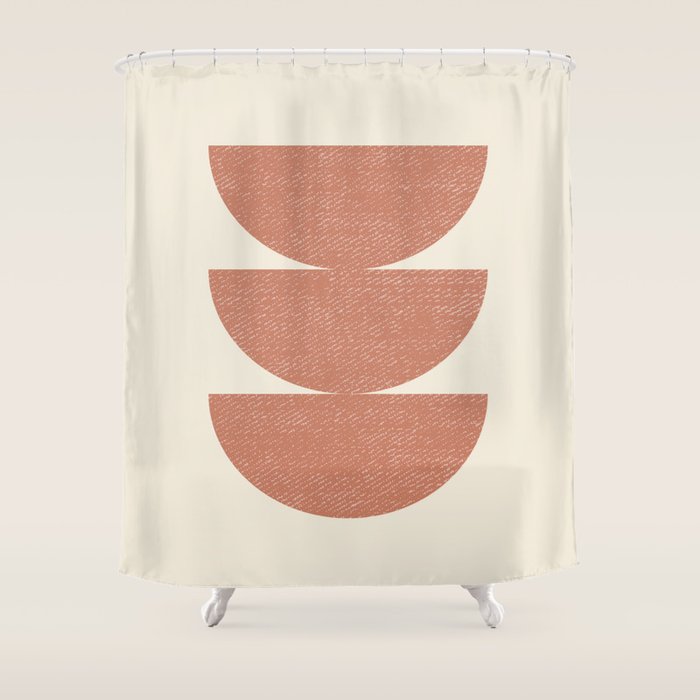 Half Circle 3 - Orange Terra Shower Curtain Gallery Image 1