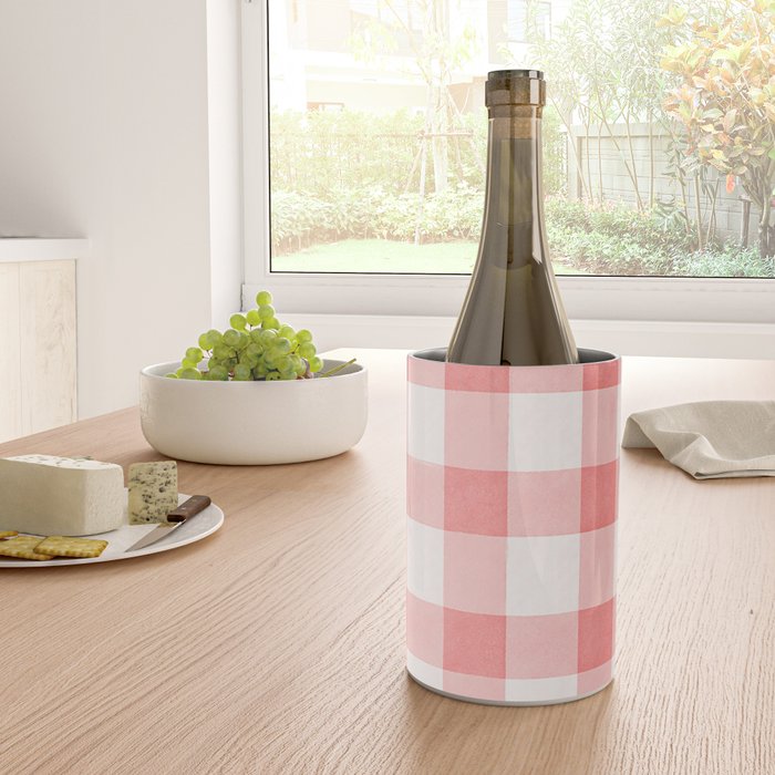 Pink Gingham Wine Chiller Gallery Image 4