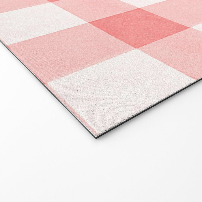 Pink Gingham Welcome Mat Gallery Image 2