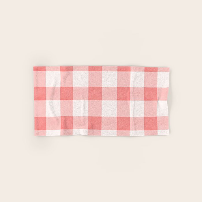 Pink Gingham Bath Towel Gallery Image 1
