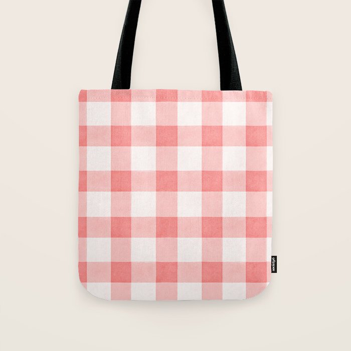 Pink Gingham Tote Bag Gallery Image 1