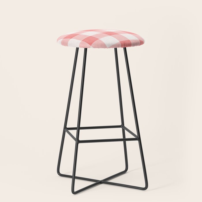 Pink Gingham Stool Gallery Image 1