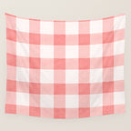 Pink Gingham Wall Tapestry Gallery Image 4