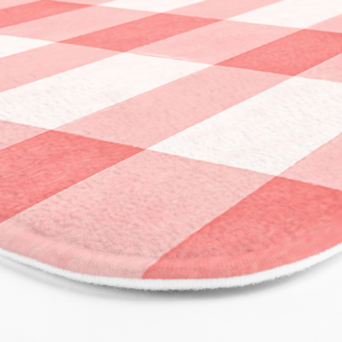 Pink Gingham Bath Mat Gallery Image 3