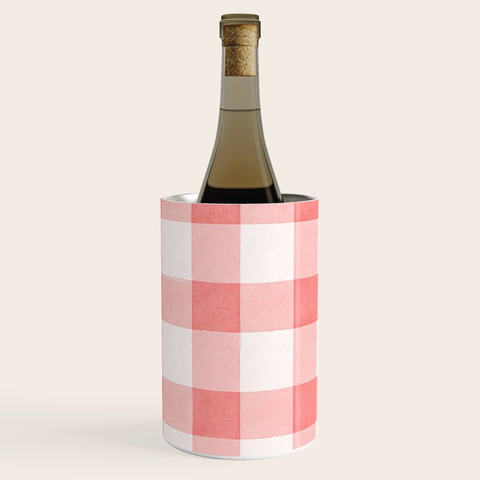 Pink Gingham Wine Chiller Gallery Image 1