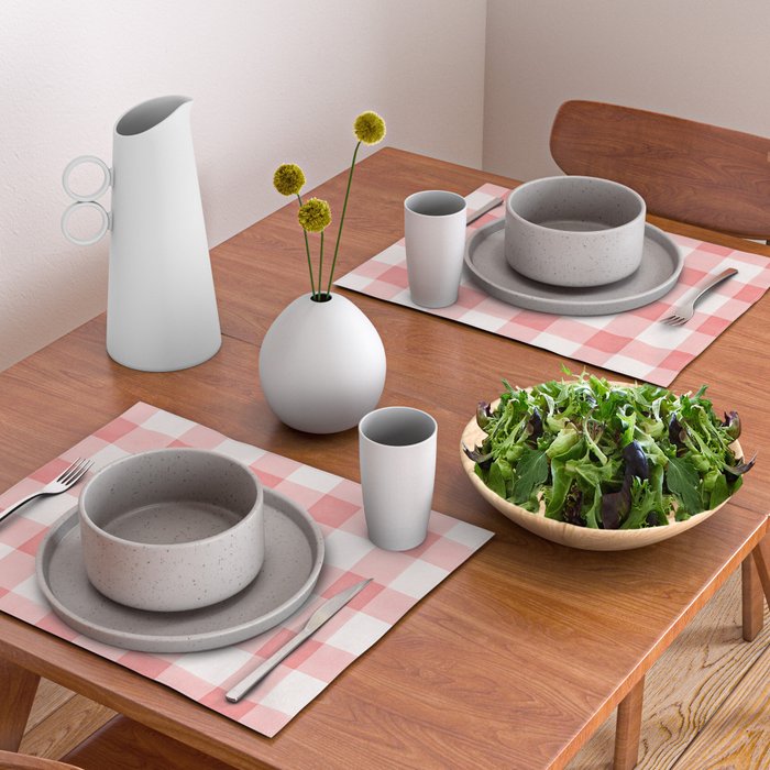 Pink Gingham Placemat Gallery Image 2