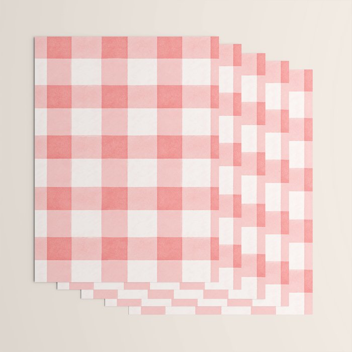 Pink Gingham Wrapping Paper Gallery Image 3