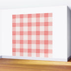 Pink Gingham Wall Mural Gallery Image 2